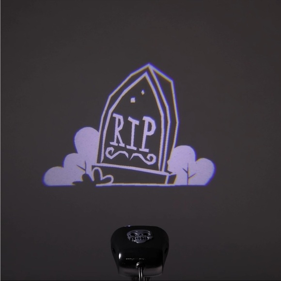 NWT LED tombstone skeleton Halloween light show projection hyde and eek boutique - Picture 3 of 6